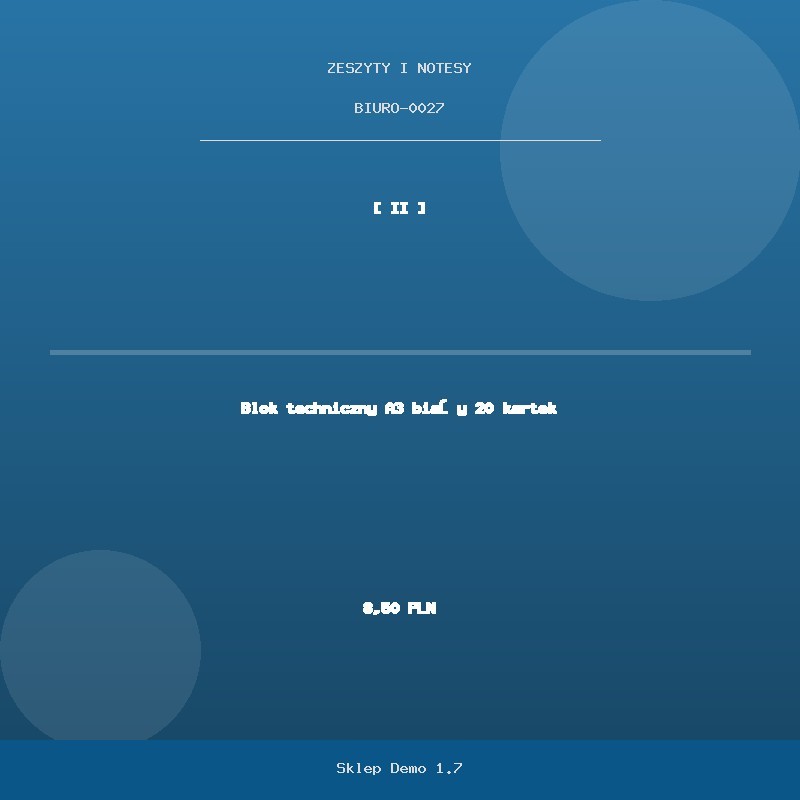 Blok techniczny A3 biały 20 kartek