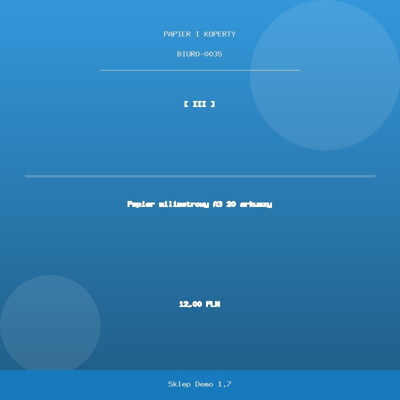 Papier milimetrowy A3 20 arkuszy