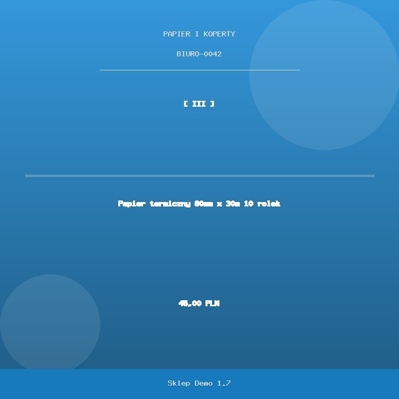 Papier termiczny 80mm x 30m 10 rolek