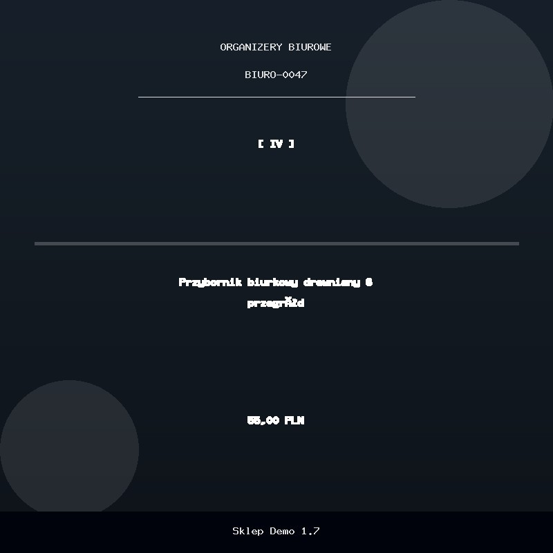 Przybornik biurkowy drewniany 6 przegród