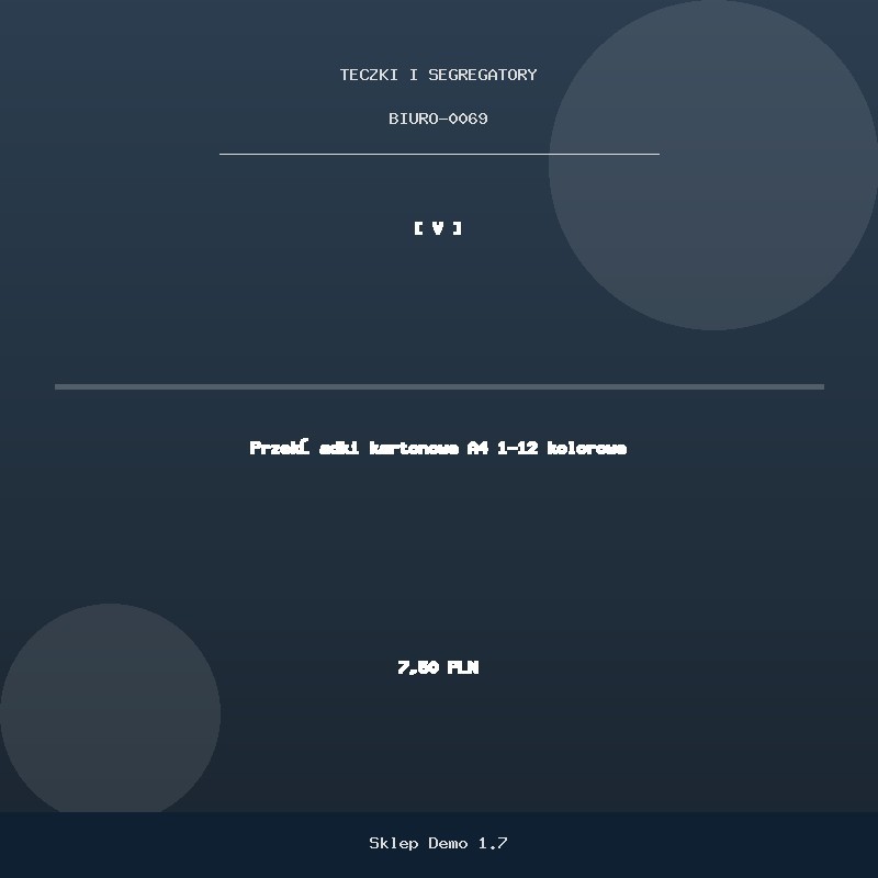 Przekładki kartonowe A4 1-12 kolorowe