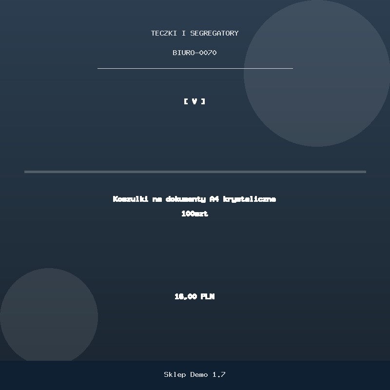Koszulki na dokumenty A4 krystaliczne 100szt
