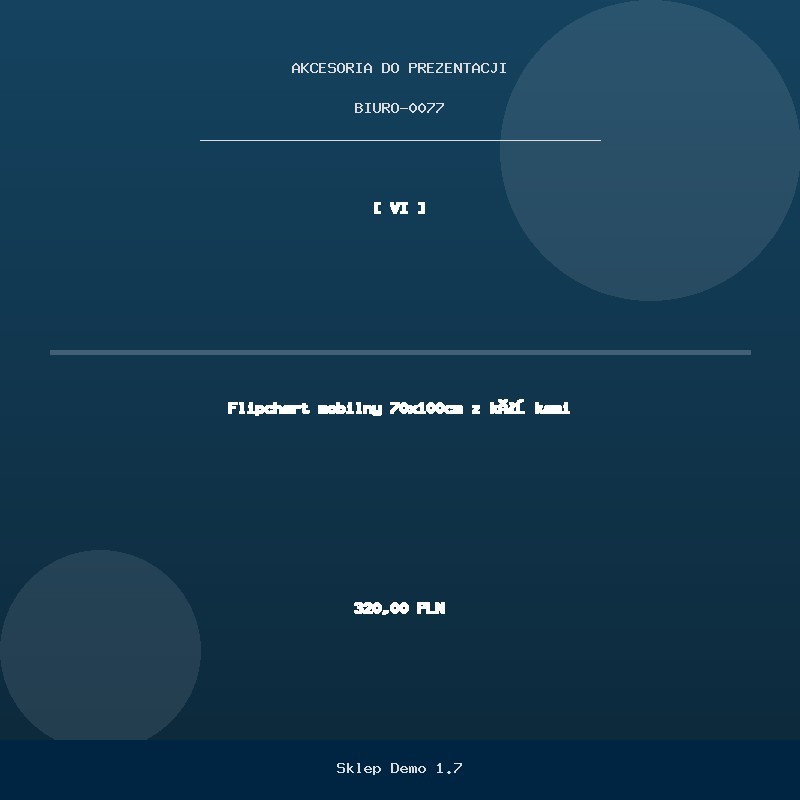 Mobile flipchart 70x100cm on wheels