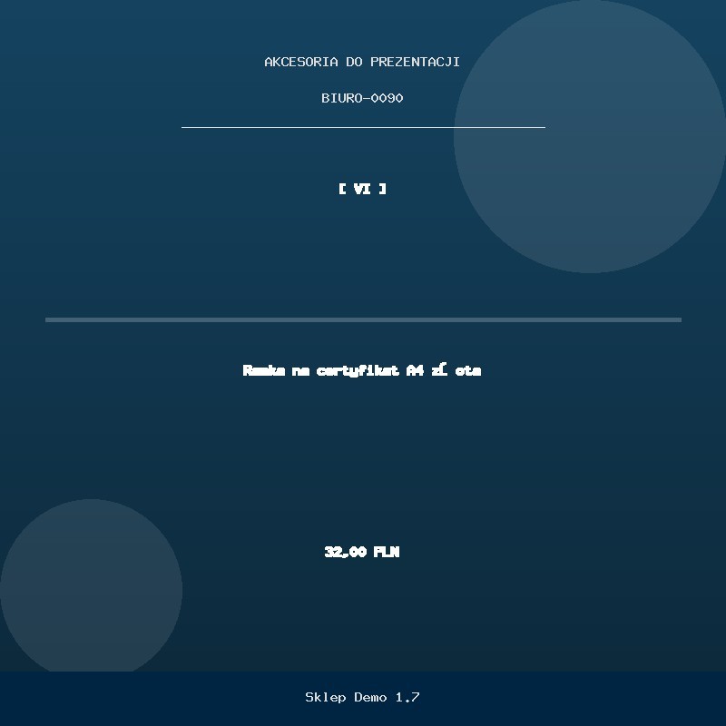 Ramka na certyfikat A4 złota